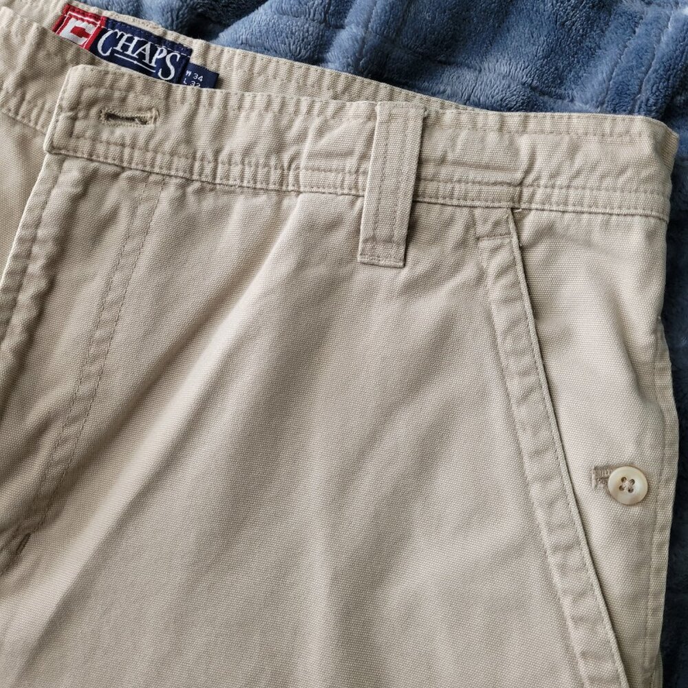 Ralph Lauren Chaps Khaki 34x32 Men's Pants Chino Style